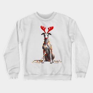 Christmas Red Nose Greyhound Dog Crewneck Sweatshirt